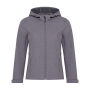 IQONIQ Makalu dames recycled polyester softshell jas, vulcano heather grey (L) IQONIQ Makalu dames recycled polyester softshell jas, vulcano heather grey (L)