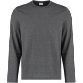 Long Sleeve Fashion Fit Superwash® 60°C T-Shirt, Dark Grey Marl, XS, Kustom Kit