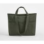 DUAL HANDLE CARGO POCKET TOTE, OLIVE GREEN, One size, WESTFORD MILL