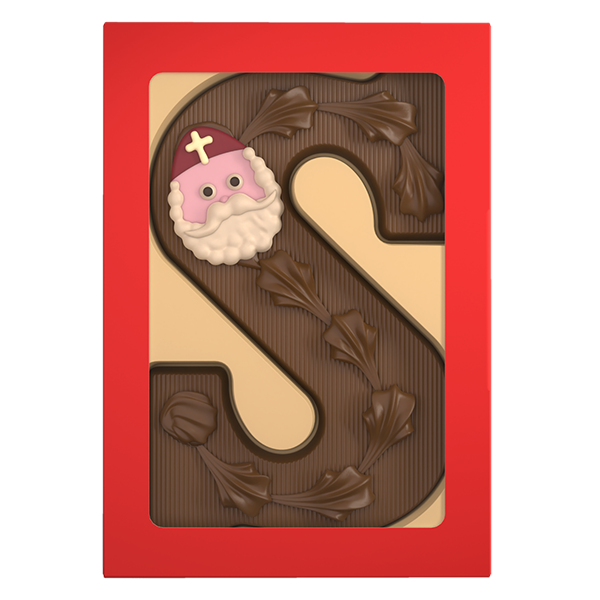 Chocoladeletter met decoratie Chocoladeletter met decoratie