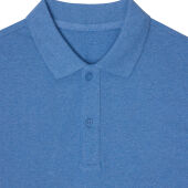 Iqoniq Yosemite gerecycled katoen pique polo, heather blue (XXS)