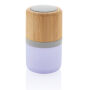 Draadloze bamboe 3W speaker met sfeerlicht, wit