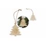 Houten kerstornament kerstboom - Natuur
