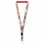 Afneembare polyester keycord met gesublimeerde satijnen overlay