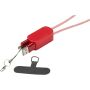 Anser gerecycleerde plastic smartphonesnoer met geïntegreerde 27W 5-in-1 kabel - Rood