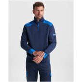Maverick 280 g/m2 herentrui met halve rits - Lood/Zwart - M Maverick 280 g/m2 herentrui met halve rits - Lood/Zwart - M