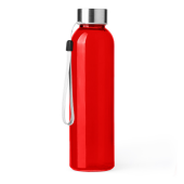 ALFE Drinkfles gekleurd glas, inhoud 500ml - rood