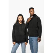 Oversized uniseks sweater met capuchon van gerecycled fleece Black XS