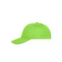 6 Panel Cap Organic Cotton lime green one size