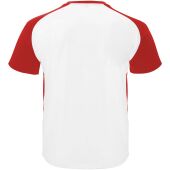 Bugatti unisex sportshirt met korte mouwen - Wit/Rood - XL