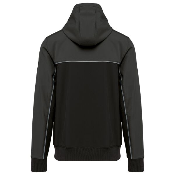 3-laags unisex softshelljas in twee kleuren Black / Dark Grey M 3-laags unisex softshelljas in twee kleuren Black / Dark Grey M