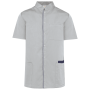 Herenoverhemd van polykatoen met drukknopen Snow Grey 5XL