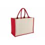 Jute-Katoen Tote OEKO-TEX® 42.5 x 19 x 32cm 320g/m² - Rood