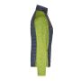 Ladies' Knitted Hybrid Jacket kiwi-melange/anthracite-melange XS