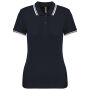 Damespolo met korte mouwen en contrasterende bies Navy / White XS