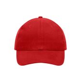 6 Panel Cap Heavy Cotton red