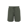 2-in-1 duurzame shorty met ingewerkte ondershort Sporty Khaki XS 2-in-1 duurzame shorty met ingewerkte ondershort Sporty Khaki XS