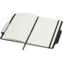 Nexus A5 hard cover notebook with pen and pencil combo (black ink) - Solid black