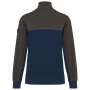 Ecologische uniseks sweater met ritskraag Navy / Dark Grey XXL Ecologische uniseks sweater met ritskraag Navy / Dark Grey XXL