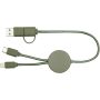 Citala 5-in-1 30 cm datasynchronisatie- en 27 W snellaadkabel van gerecycled plastic - Heather groen