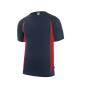 TWO-TONE TECHNICAL T-SHIRT, NAVY/RED, XL, VELILLA