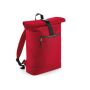 RECYCLED ROLL-TOP BACKPACK, CLASSIC RED, One size, BAG BASE