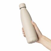Gerecyclede dubbelwandige drinkfles 500 ml Sunny - zwart