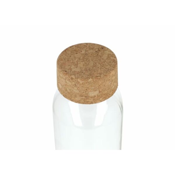 Gerecycled glazen fles met kurken dop 500ml