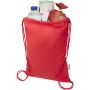 Oregon Blend 140 g/m² GRS recycled drawstring bag 5L - Red