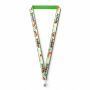 Polyester keycord met gesublimeerde satijnen overlay