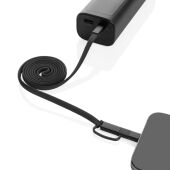 Arc Ultra-thin RCS recycled 60W 2 in 1 magnetische kabel, zwart