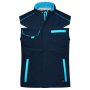 Workwear Softshell Padded Vest - COLOR - navy/turquoise 6XL