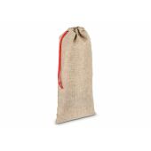 Jute-stijl wijntasje 14x34cm