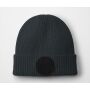 CIRCULAR FASHION PATCH BEANIE, GRAPHITE GREY/BLACK, One size, BEECHFIELD