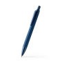 BOMOK soft touch balpen van gerecycled aluminium - donkerblauw