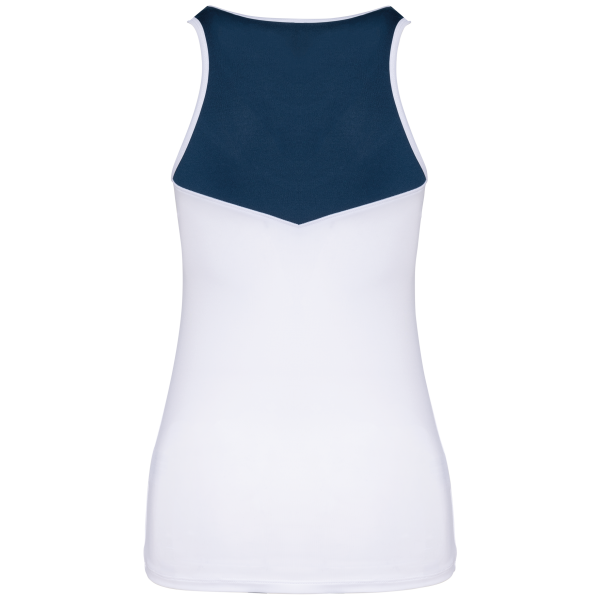 Zweifarbiges Padel-Damentop White / Sporty Navy XS Zweifarbiges Padel-Damentop White / Sporty Navy XS