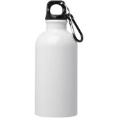 Oregon 400 ml RCS gecertificeerde enkelwandige roestvrijstalen waterfles met karabijnhaak - Wit