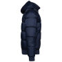 Uniseks donsjas met capuchon in gerecycled ripstop Navy 3XL