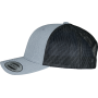 Tweekleurige Retro Truckerpet Heather / Black One Size