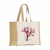 Jute Canvas Shopper (320 g/m²) tas - naturel