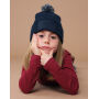 Kids Snowstar Patch Beanie - Black/Classic Red - 3-8 YRS