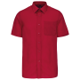 Overhemd in onderhoudsvriendelijk polykatoen-popeline korte mouwen heren Classic Red 4XL