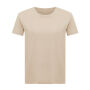 IQONIQ Yala dames lichtgewicht gerecycled katoen t-shirt, desert (L)