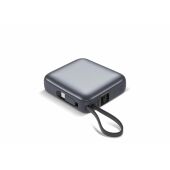 Nova Powerbank 22.5W Power Delivery met ingebouwde kabels 10000 mAh - Donker Grijs