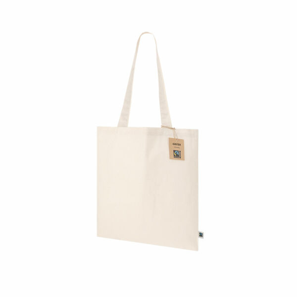 Katoenen Fairtrade tas Ginter | 140 g/m² | 37×41 cm | Lange hengsels | Natuurlijk Katoenen Fairtrade tas Ginter | 140 g/m² | 37×41 cm | Lange hengsels | Natuurlijk