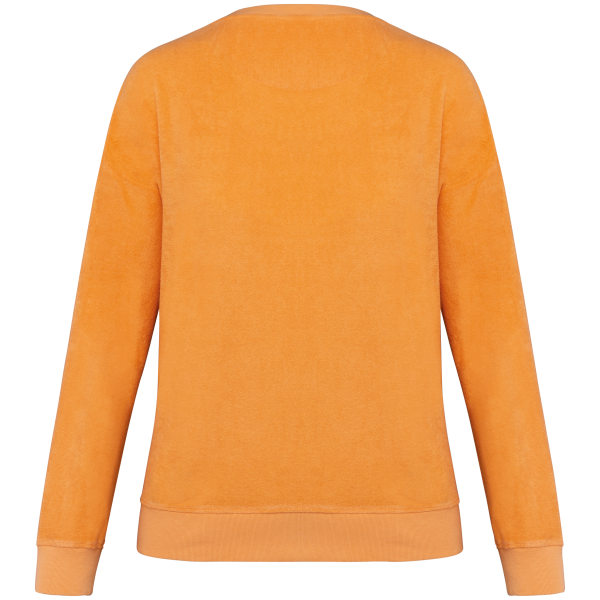 Sweat-shirt écoresponsable en éponge femme Apricot XS Sweat-shirt écoresponsable en éponge femme Apricot XS