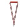Polyester keycord met reflecterende overlay Polyester keycord met reflecterende overlay