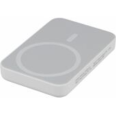 Gerecycled ABS draadloze powerbank Miren zwart