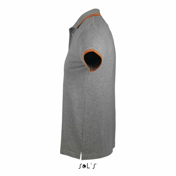 PASADENA MEN - PASADENA MEN POLO 200 - XXL - Melange Grey/Orange PASADENA MEN - PASADENA MEN POLO 200 - XXL - Melange Grey/Orange