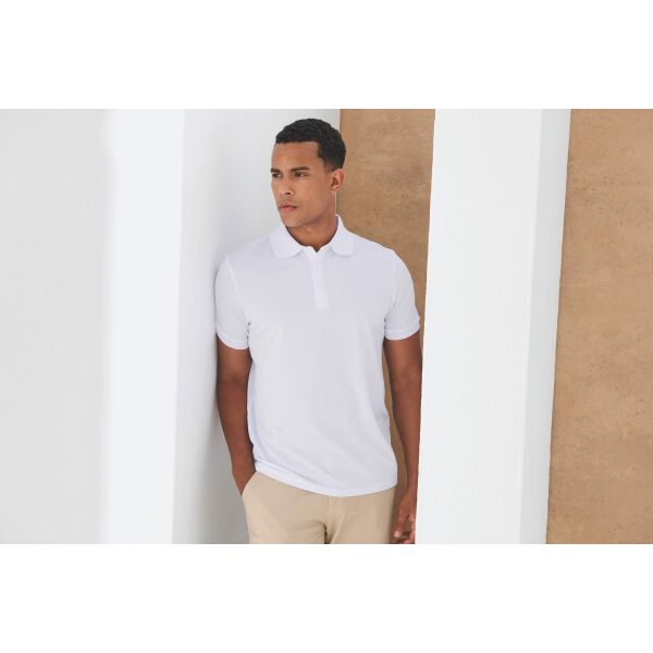 Herenpolo van gerecycled polyester White 4XL Herenpolo van gerecycled polyester White 4XL